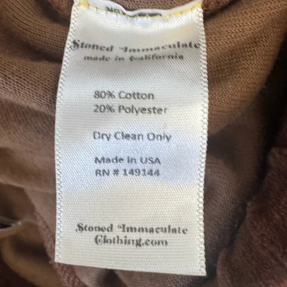 Stoned Immaculate Brown Yellow Gym Shorts Size XS Retro - Picture 8 of 8